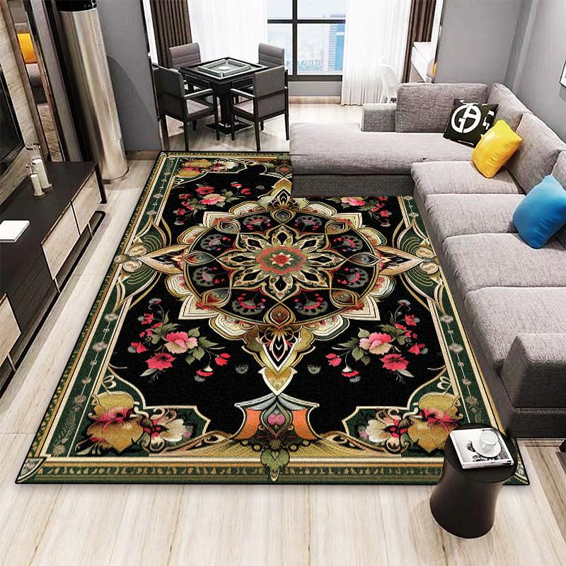 Nordic Persian Style Carpet for Living Room Home Decoration Retro Lounge Rugs Soft Bedroom Carpets Non-slip Bedside Mat Washable
