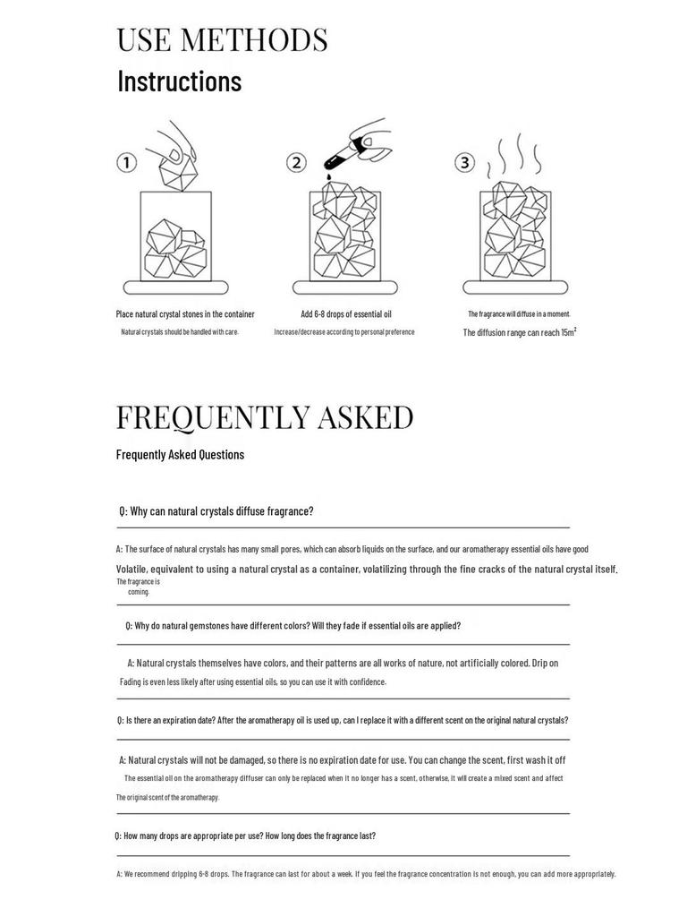 Crystal Aroma Diffuser Gift Set - Perfumed Stones for Bedroom Decor & Girlfriend's Birthday