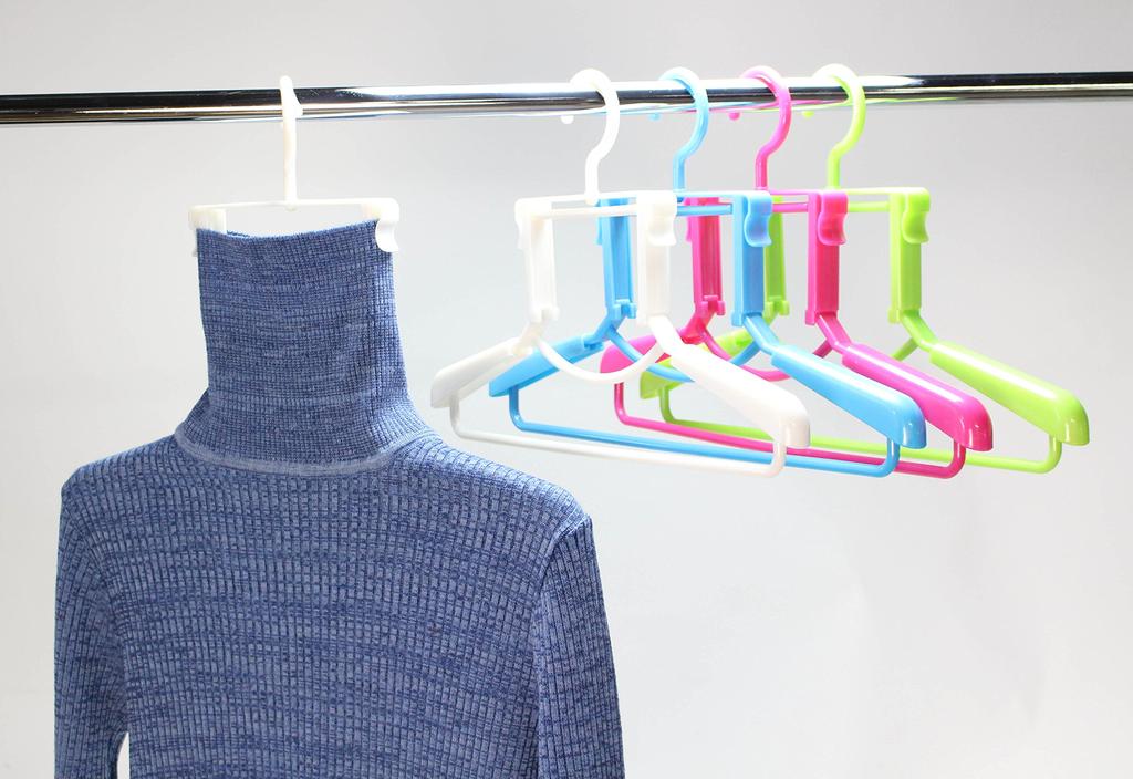 Shinko Hanger (Shinkohanger) Livid High Neck Laundry Hanger Set of 2, Pearl Blue, Made in Japan, Laundry, Clothes Drying Rack, Hooded Parka,