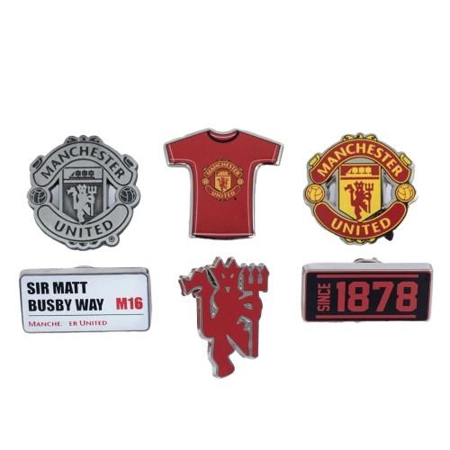 Manchester United FC Alloy Badge Set (Pack of 6)