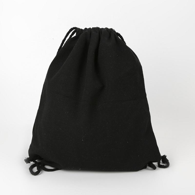 

Canvas Drawstring Backpack For Outdoor Sport Riding & Hiking (12.99 X 16.54 Inches/ 32.99 X 42.01 Cm) Gift чёрный