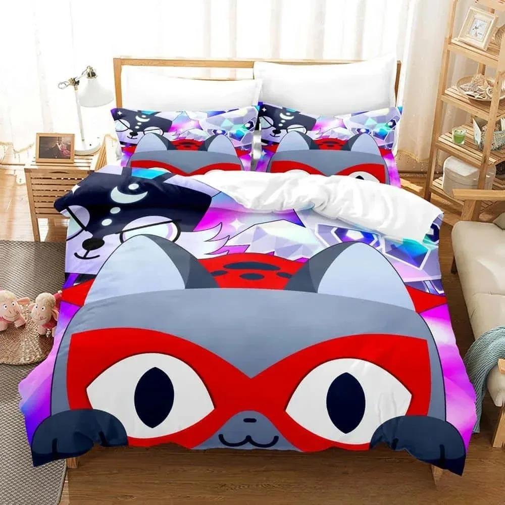 New 3D Game Pet Simulator X Bedding Set Single Twin Full Queen King Size Bed Set Adult Kid Bedroom Duvet Cover Set Home Textiles