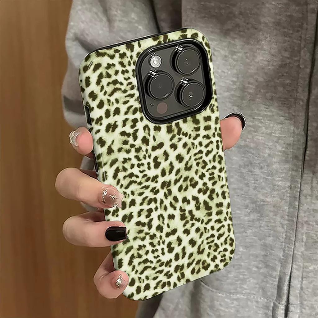 Filin 2-in-1 European and American personalized leopard print is suitable for iphone17promax Apple 15PRO/16 mobile phone case