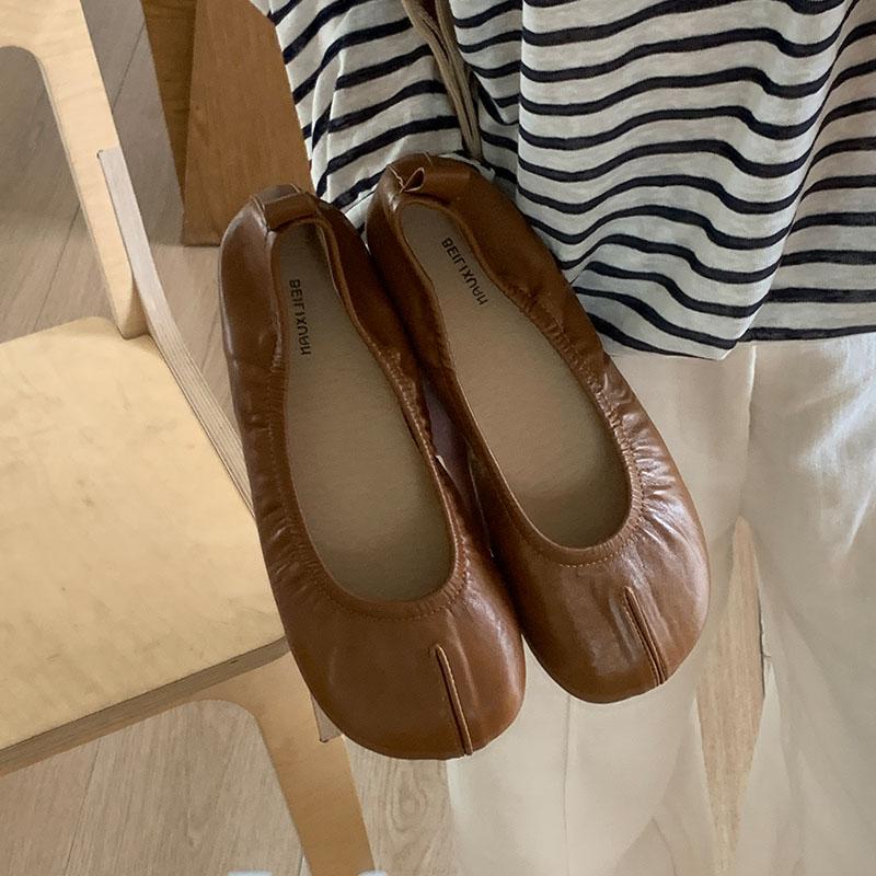 Fashion Fashion Round Toe Women Ballet Flats Dance Shoes New In Summer Spring Female Shallow Footwear Ladies Flats Slip On Shoes