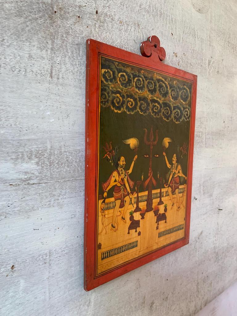 Rajasthani Miniature Painting: Indian Goddess Art, Temple Decor