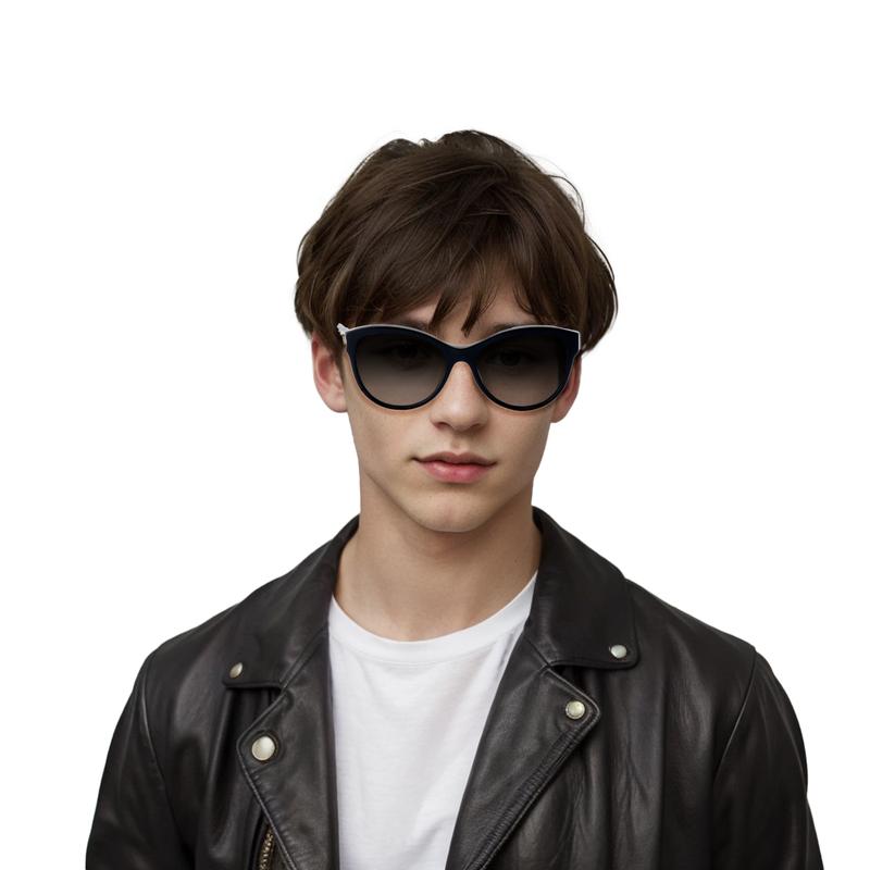CHANEL Fashionable Simple Casual Mirrors Black Round Sunglasses Same Style for Men and Women Couples