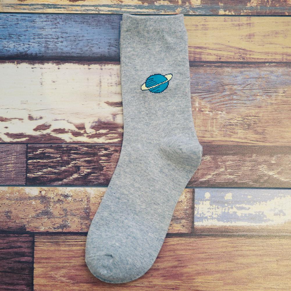 Unisex Autumn Winter Funny Cartoon Solid Color Elastic Cotton Middle Tube Crew Socks Creative Socks