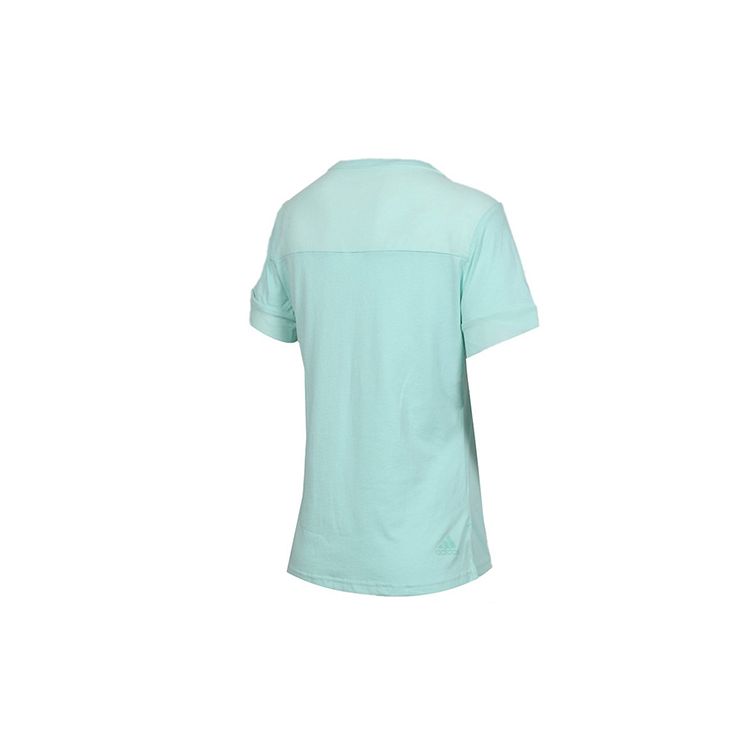 Adidas Alphabet Logo Print Sports Short-Sleeved T-Shirt Women Tops Mint-Green DY8613