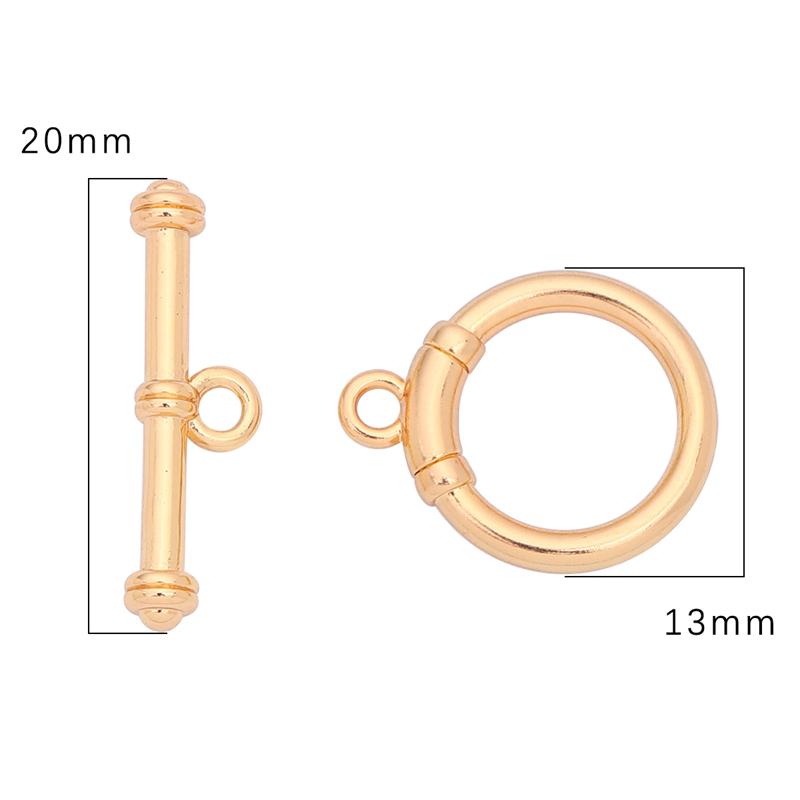 

1 компл./пакет, медные застежки с пряжкой OT для DIY, ожерелье, браслет, серьги, изготовление ювелирных изделий, аксессуары для рукоделия 13mm 20mm золотистый