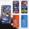 Fisch-Illustration Sardinen Handyhülle Für Samsung S25,S24,S23,S22,S21,S20,S10,Ultra,Plus,Lite,FE,Weiche Silikon-Schwarze Hülle