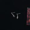 Art Cute Little Guitar Earrings Female Minimalist Creative Student Mini Music Note Stud Earrings Asymmetrical Earrings Female