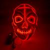 Black Ghost LED Sound-Control Mask - Luminous V Shape Halloween Prop