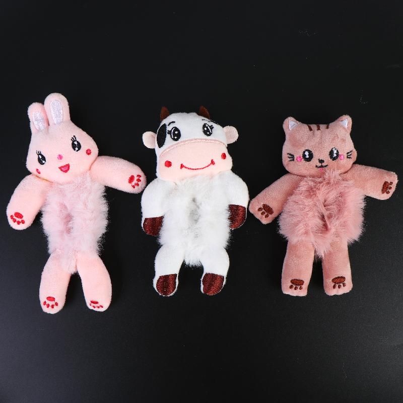 Cute Cartoon Plush Animal Hair Scrunchies Lovely Elastic Hair Ties For Girls Ponytail Holder Daily Hair Accessories