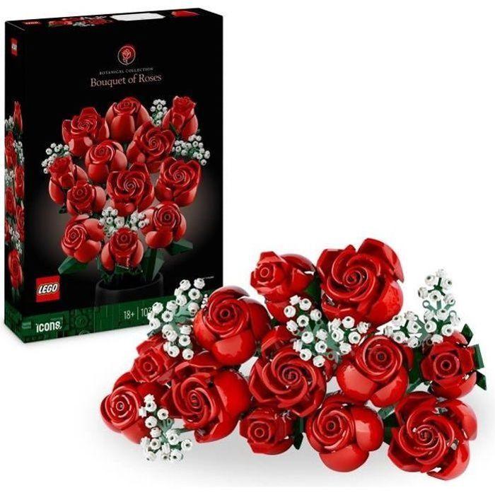 LEGO® 10328 Icons Bouquet di rose, fiori artificiali per la decorazione, regalo di San Valentino per adulti rosa