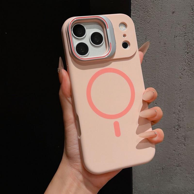 Liquid Silicone Magnetic Phone Case With Stand IPhone 18 Pro Max 17 Shockproof Protective Cover