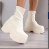 2025 New Gothic Style Sexy Elegant Chunky Platform Women Ankle Boots Big Size 43 Walking Comfy Woman Shoes Platform Shoes boots