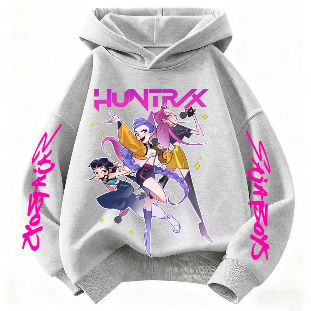 Kids Anime Demon Slayer Print Hoodie Boys Girls Casual Tshirt 100-160cm Childrens Cartoon Clothes