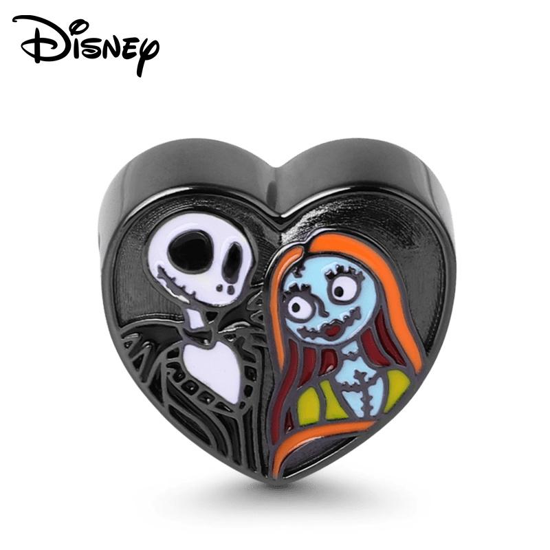 Disney 925 Silver Mickey and Flower Fairy Pendant Beads Suitable for Girls To DIY Original Bracelets Fashion Gifts