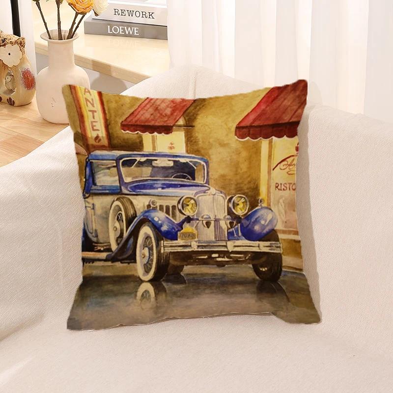 Cushion Cover Watercolor Car Pillow   Room Decor  Case