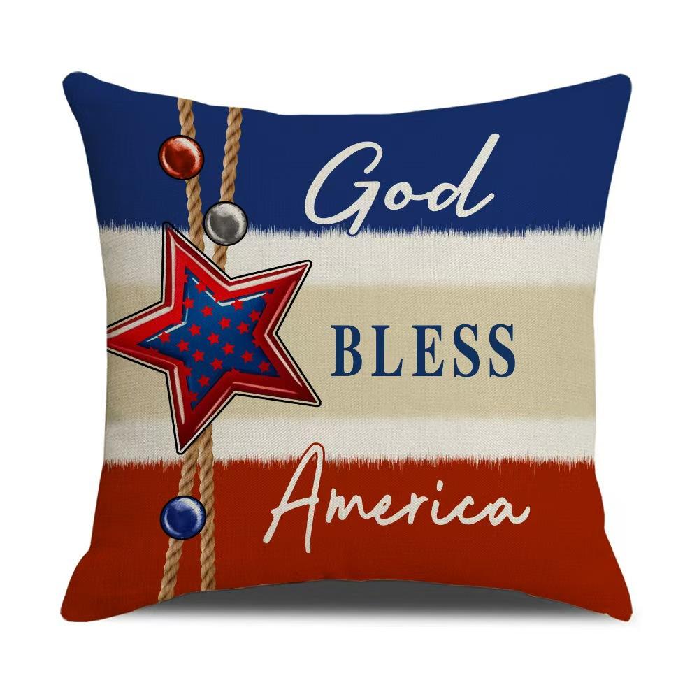 Independence Day Pillow Cover Independence Day Sofa Living Room Cushion Cover Pillow Cover Home New Style