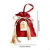 10 Pieces Red Drawstring Bags for Wedding Treats, Satin Goodies Pouches
