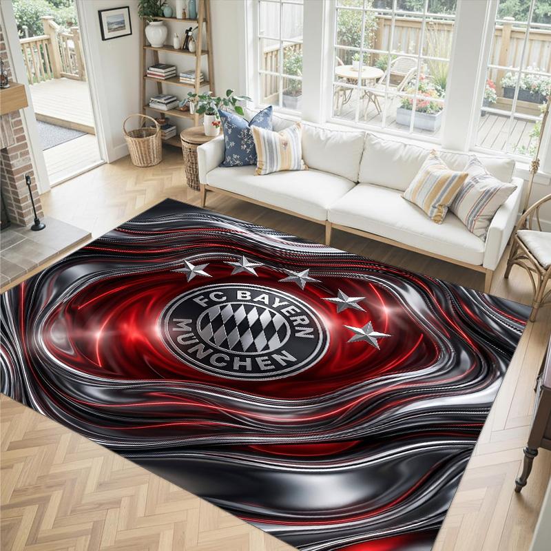 Design Bayernu Mnichov Křišťálový sametový koberec Útulný Ne?Protiskluzová tištěná předložka do ložnice, obývacího pokoje, předsíně