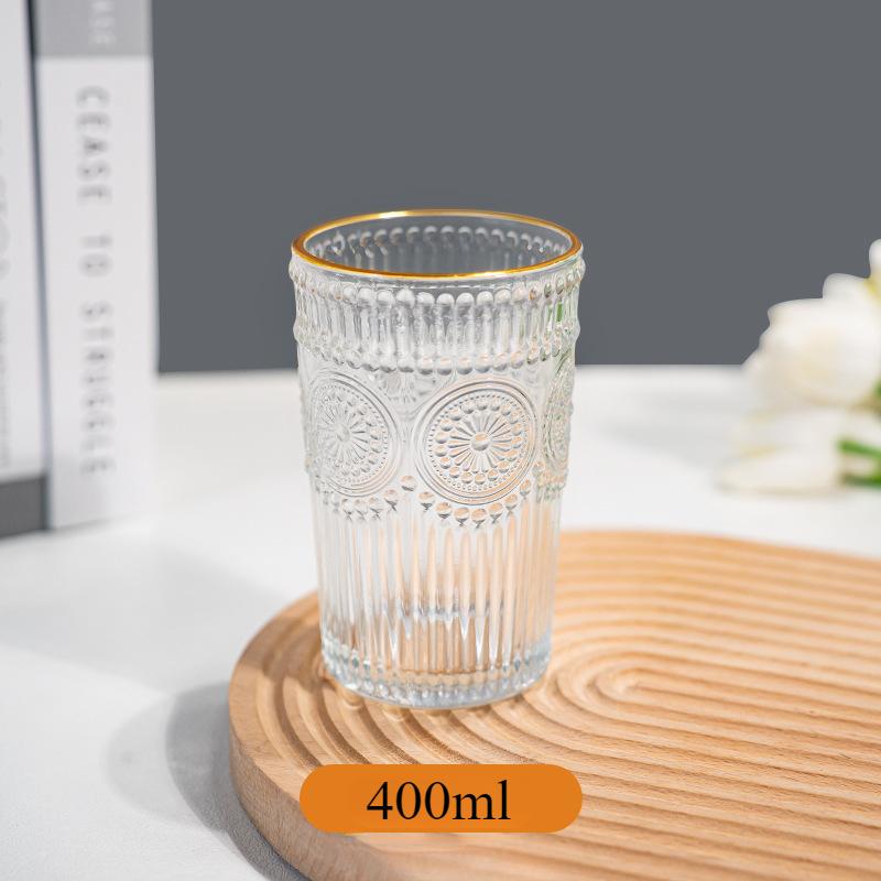 Sunflower Glass Breakfast Milk Coffee Beer Tea Water Cup Multi Functional Transparent Glass Cup Tooth Mug Lover Cuper Gift 1pcs