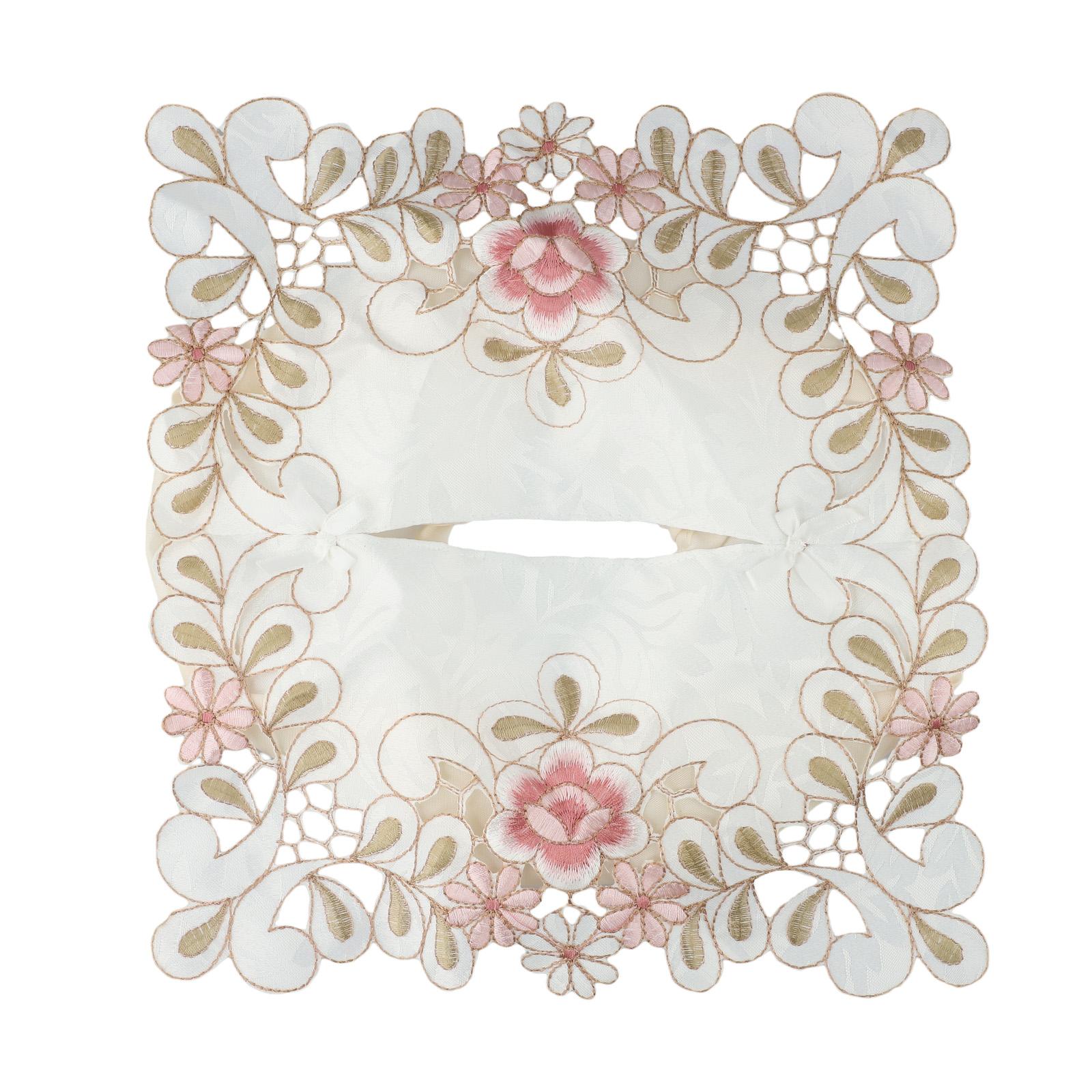 

Защитите свои салфетки стильно с помощью этого винтажного чехла для коробки с салфетками из кружевной ткани розовый