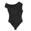 Spring 2025 Women's European & American Style Pleated Slimming Bodysuit