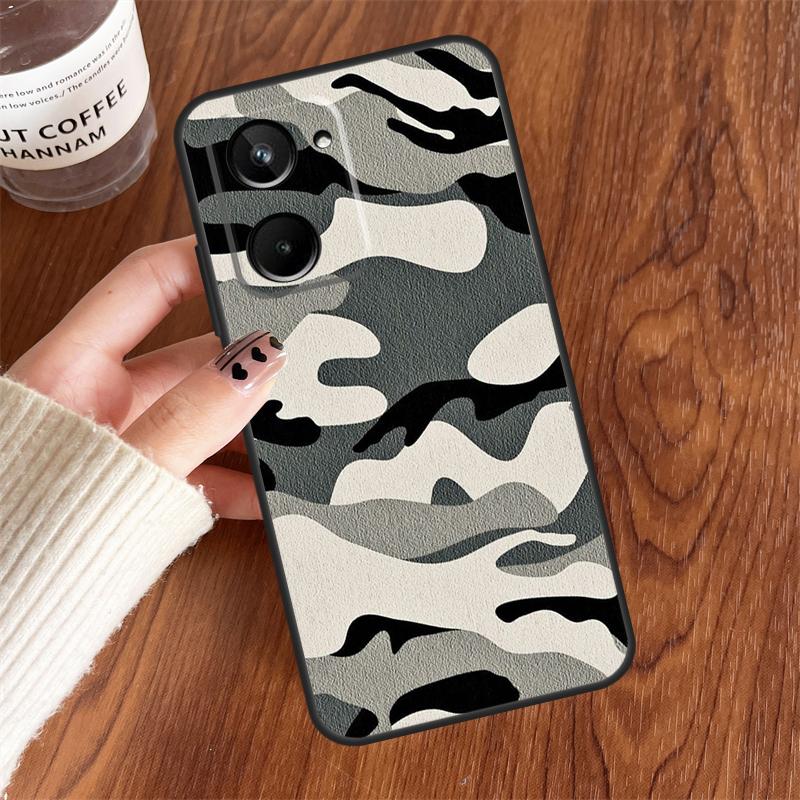 Military Army Camouflage Pattern For Realme 10 11 12 13 14 15 Pro Plus C65 C71 C75 C55 C63 C61 C53 C67 C35 GT6 GT7 Pro Case