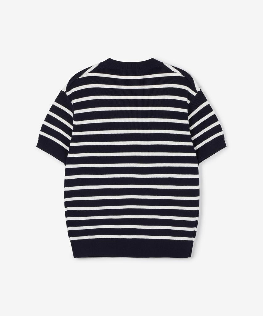 Tienjiti W Striped Button Knit (Navy) Tnsw6E205N2