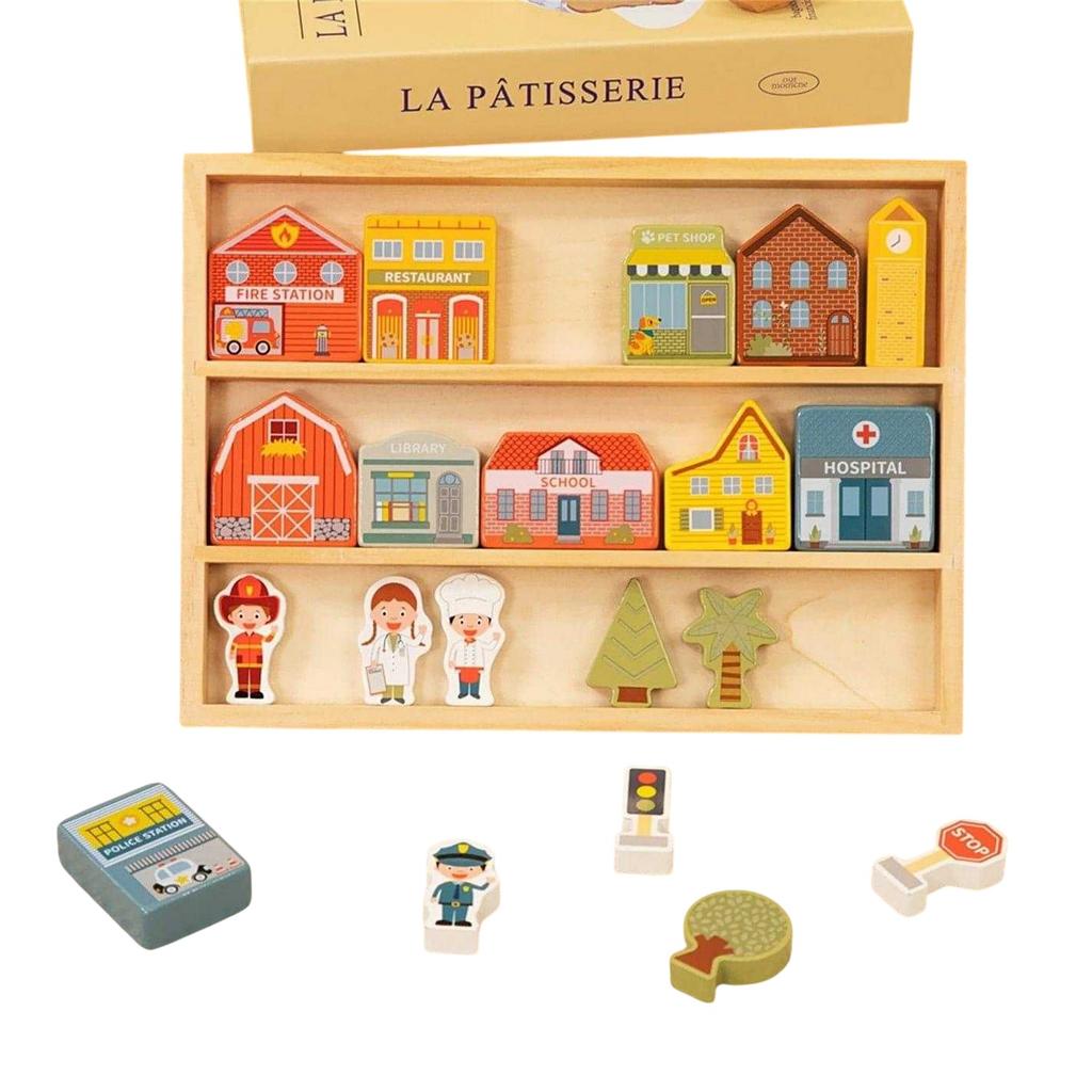 Tooky Toys Childrens/Kids Town Play Set