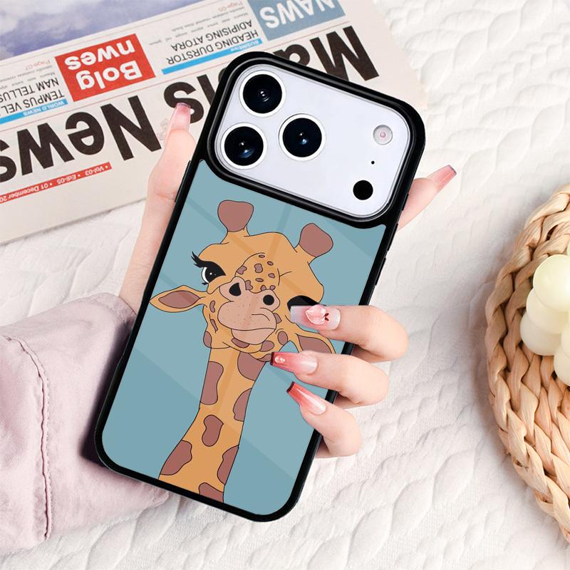Giraffe Anime Cute Phone Case For IPhone 17 16e 15 14 13 12 11 Pro Max Air Mini Soft Protective Cover