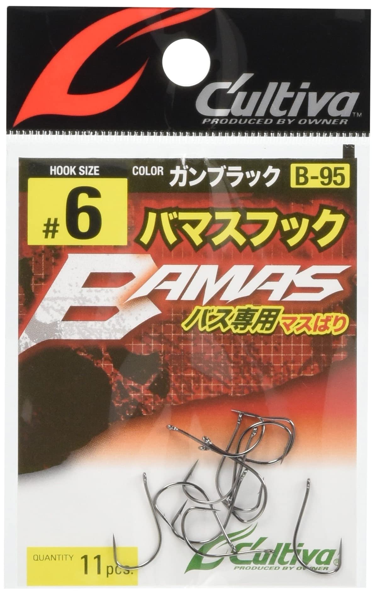 

OWNER B-95 Bamus Hook No.12306 #6 Fishing Hook