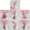 Pig Pendant Alloy Acrylic Material Long Lasting Use Animal Keychain for Bag