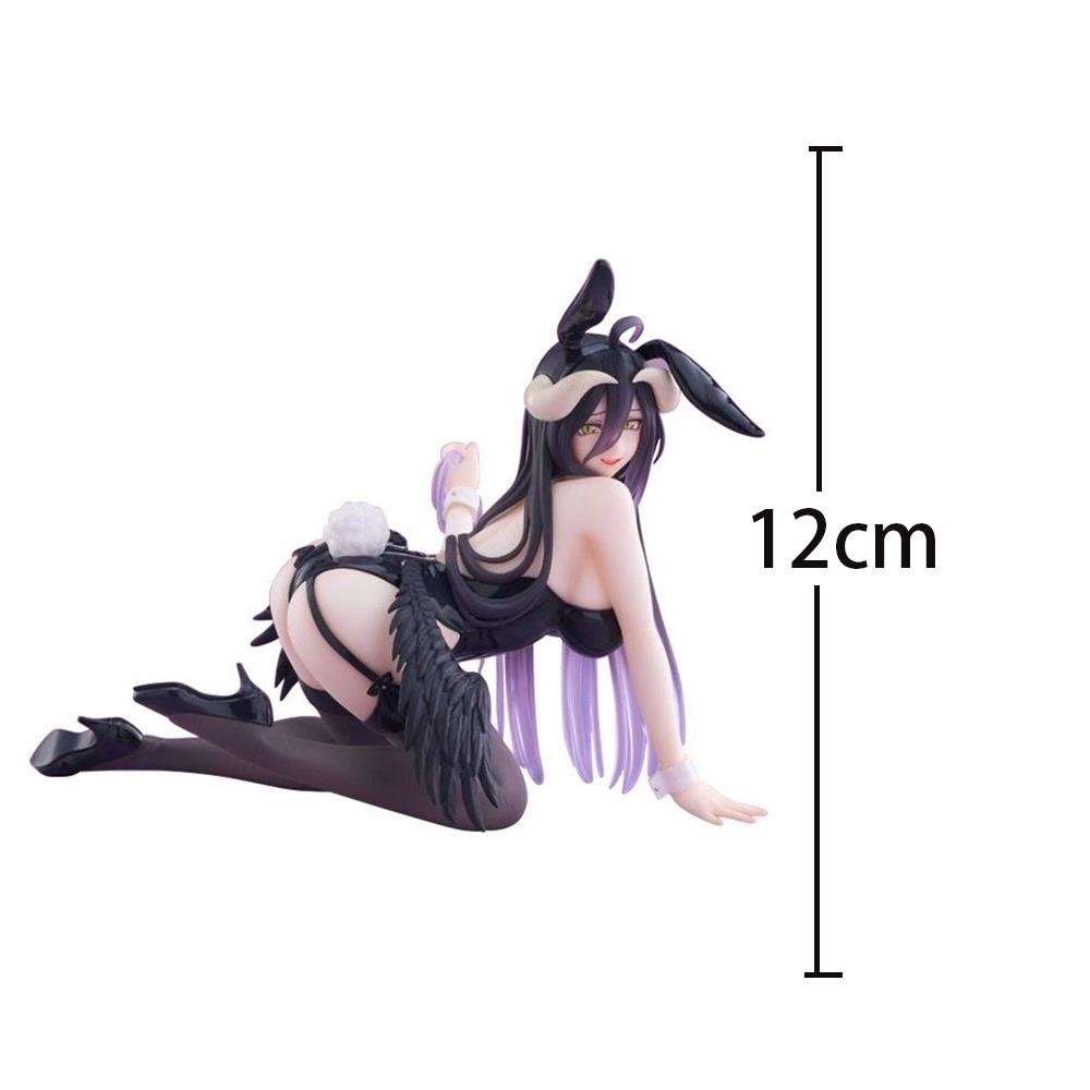 Anime Albedo Figur Kaninchenohr Succubus Actionfigur schöne Mädchen Modell PVC Schreibtischornamente Sammlerspielzeug Geschenke 12cm
