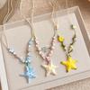 2026 Beach Vacation Style Starfish Pendant Necklace - Woven Clavicle Chain Fashion Accessory for Women