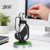 Men Office Decoration Golf Pen Holder Set, Mini Bag Desk Organizer with 3 Putter Club Pens, Novelty Decor for Men, Business Gift