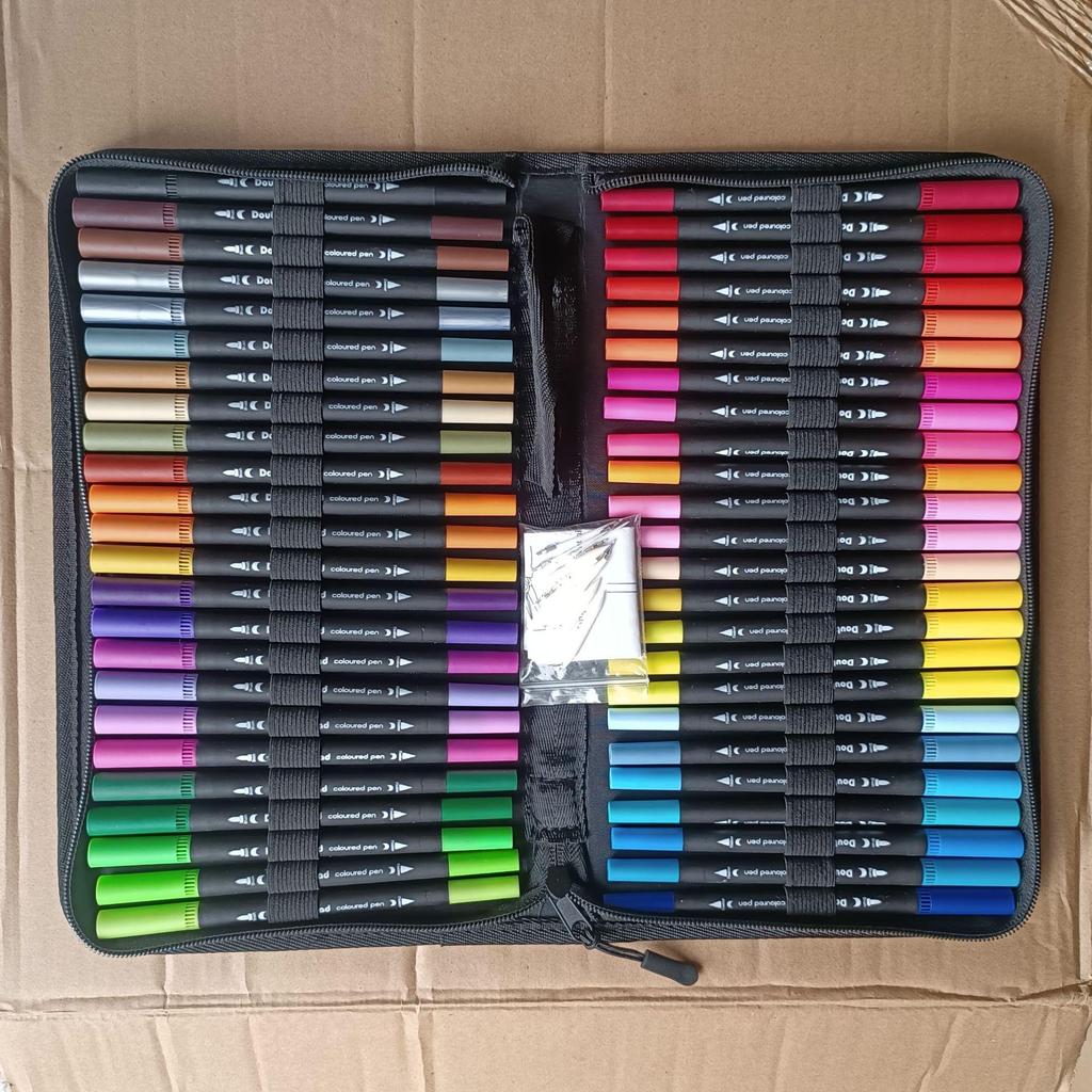 Double-Headed Washable Watercolor and Manga Pen Set for Kids