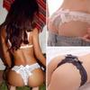 Women Sexy Lingerie Lace Flowers Bowknot Push Up G-string UnderPants T-back