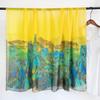 Print Silk Scarf Hijab Women Spring Deisgn Soft Beach Stoles Elegant Head Scarves Echarpe Shawl Satin Large Wrap Echarpe Bandana