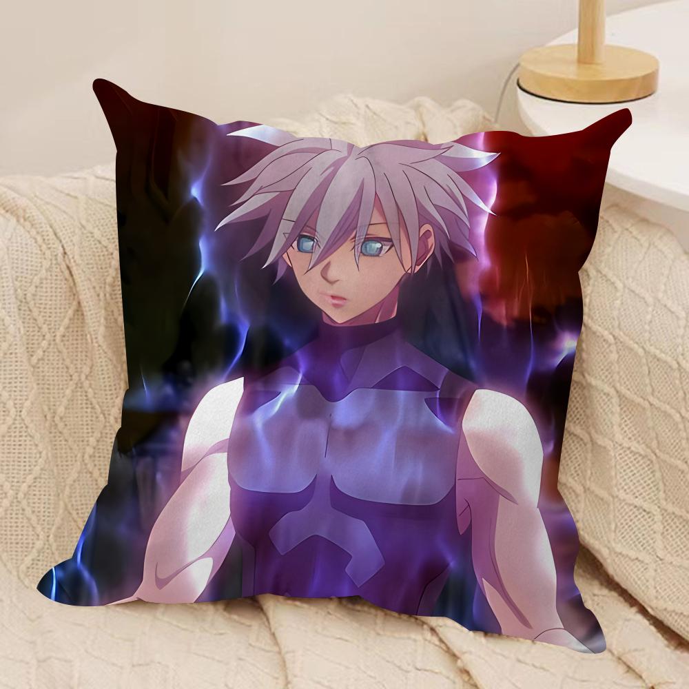 Ragna CCrimson Anime Cushion Cover Silky Short Plush Invisible Zipper Dustproof Sofa Pillow Case For Home Decor