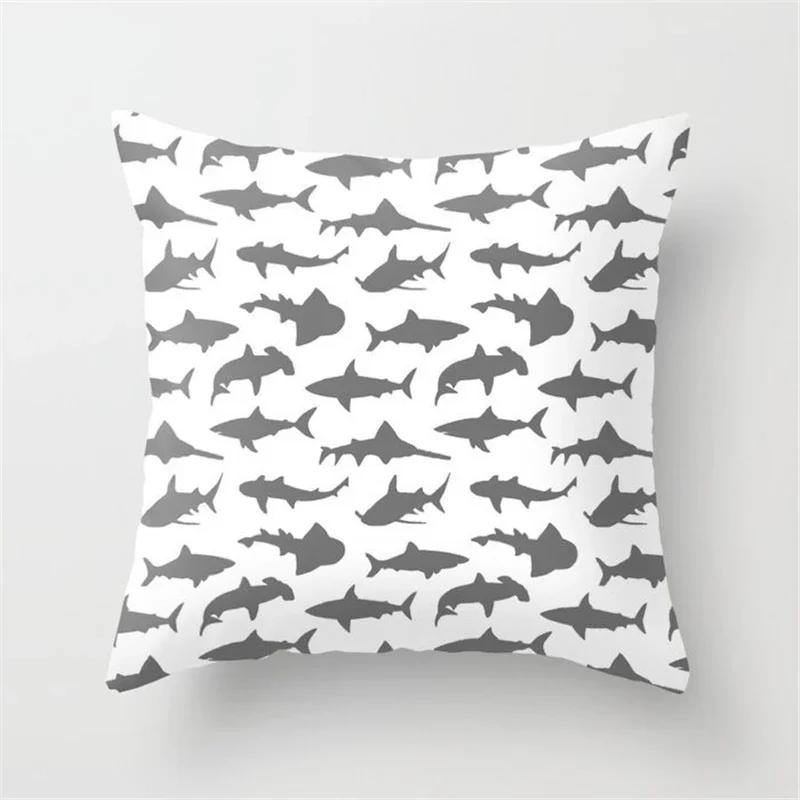 New Nordic Grey Geometric Pillow Covers Polyester Throw Pillows Cover Modern Fashion Livingroom Sofa Bed Cushion Cover 45X45cm