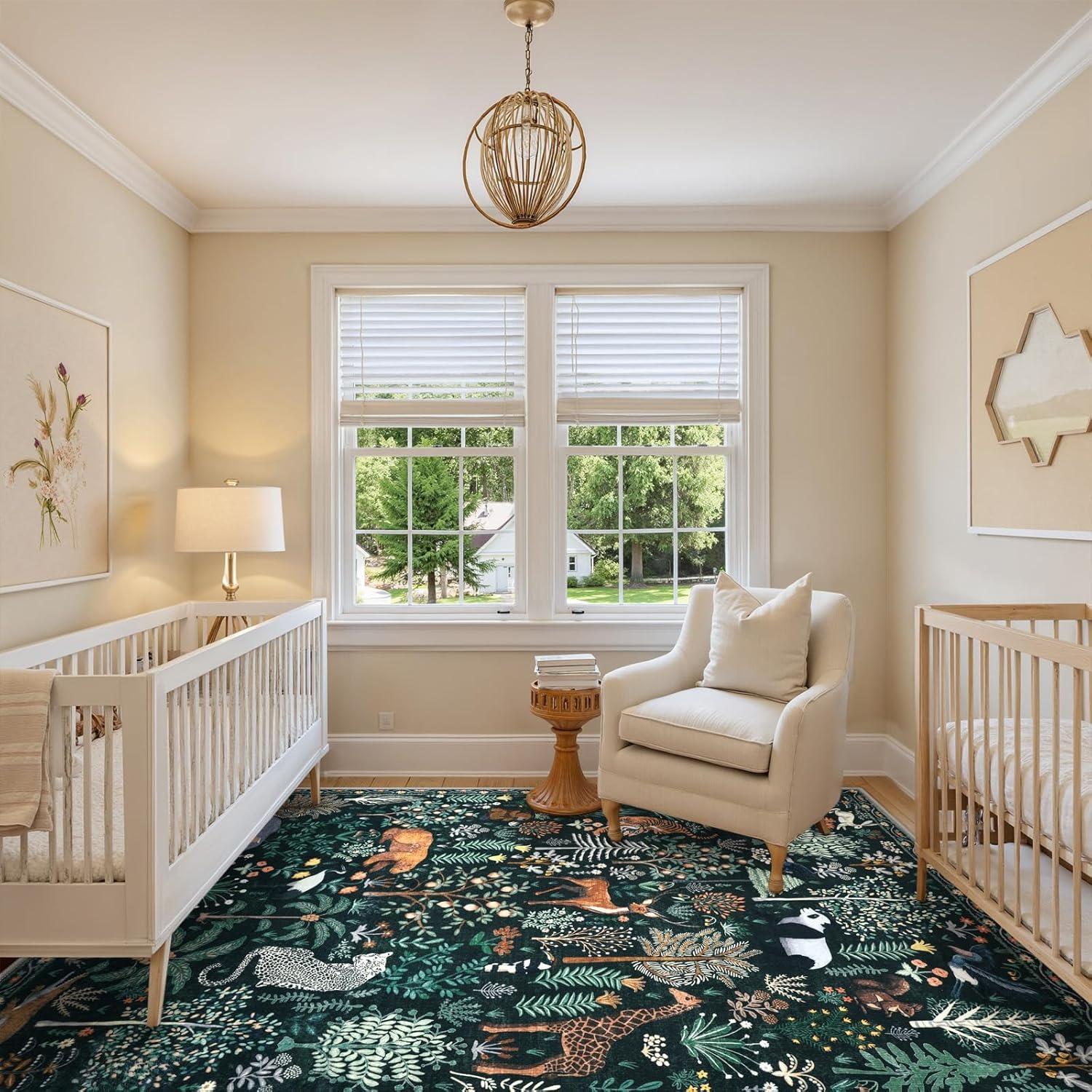 

Animal Print Living Room Carpets Vintage Stylish Non-slip Bedroom Rugs Large Area Machine Washable Coffee Table Mats Alfombra 50x80cm (19x31inch)