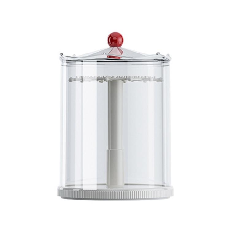 Многоярусная подставка для брелоков с функцией вращения, прозрачная пылезащитная крышка, легкая сборка для блайнд-боксов белый