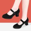 Cheongsam Catwalk Soft-soled Single Shoes New Work Shoes Square Dancing High Heels Are Not Tired Mother Old Beijing Cloth Shoes