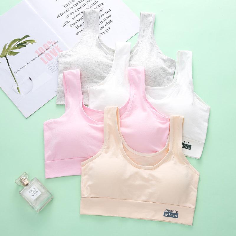 Girls' Cotton Training Bra for Teens: Padded, Wire-Free, Comfortable Vest