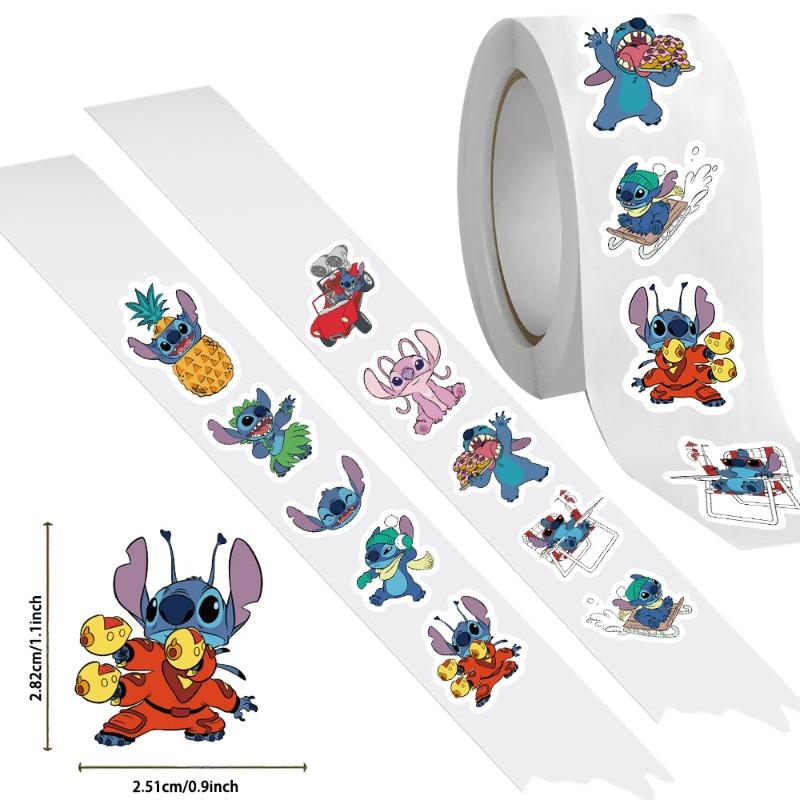 Disney Cartoon New Mickey, Stitch, Spider-Man, Princess Sticker Roll, Collage, Tattoo Sticker