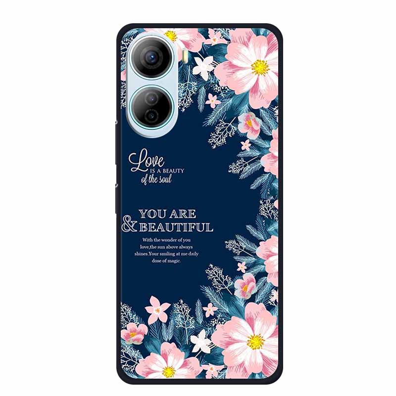 

For ZTE Libero 5G IV Case Soft TPU Silicone Back Cover for LIBERO 5G IV Cover Colorful Floral Black Case Funda ZTE LIBERO IV 5G ZTE Libero 5G IV