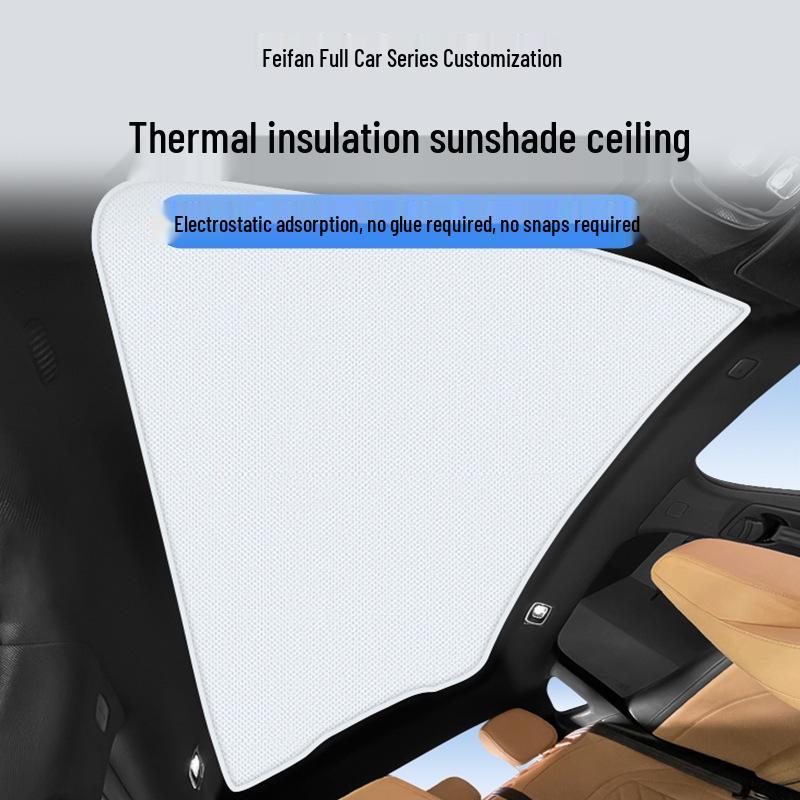 

Silicone Suction Sunroof Sunshade for Feifan R7/F7 (No Radar) & ER6/MARVELR - Electrostatic Sun Protection Black, Silicone